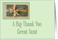 Christmas gift thank you,Great Aunt card