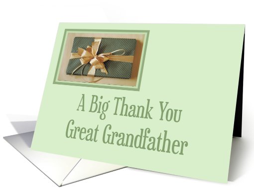 Christmas gift thank you,Great Grandfather card (578765)