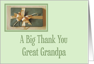 Christmas gift thank you,Great Grandpa card