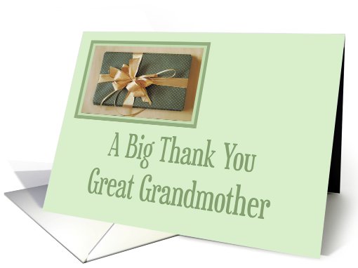 Christmas gift thank you,Great Grandmother card (579072)