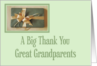 Christmas gift thank you,Great Grandparents card