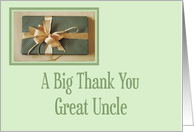 Christmas gift thank you,Great Uncle card