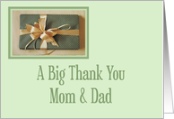 Christmas gift thank you,Mom And Dad card