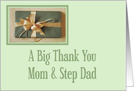 Christmas gift thank you,Mom And Step Dad card