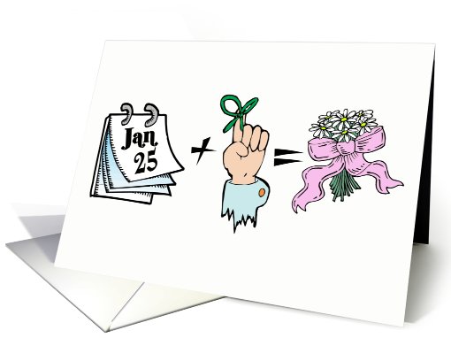 I Remembered Your January 25th Anniversary card (591300)