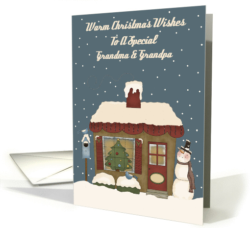 Warm Christmas Wishes To A Special Grandpa And Grandma card (964803)