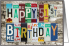 License Plates Happy 51st Birthday Card