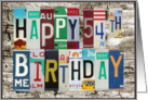 License Plates Happy 54th Birthday Card