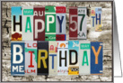 License Plates Happy 57th Birthday Card