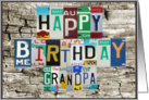License Plates Happy Birthday Card, Grandpa Car Lover card