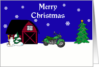 Classic Motocycle Christmas Card