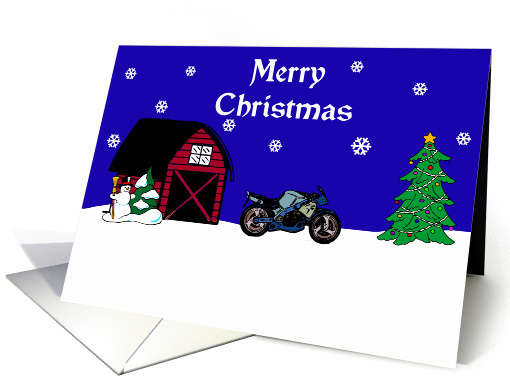 Sportbike Christmas card (114972)