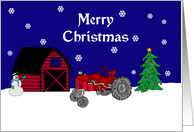 Tractor Christmas Card