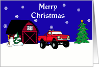 Big Truck Christmas Card