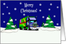18 Wheeler Christmas Card