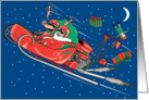 Hot Rod Santa Christmas Card