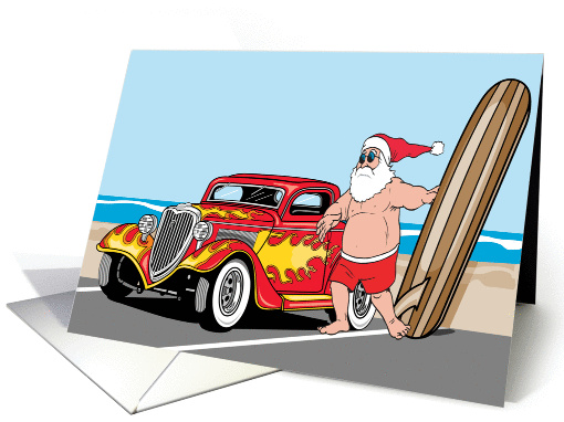 Red Hot Rod-Santa's Vacation Christmas card (233848)