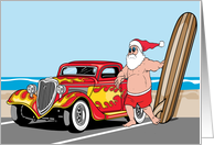 Red Hot Rod-Santa’s Vacation Christmas Card