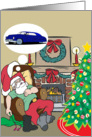 Santa Dreams Of A Lead Sled Christmas Card