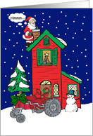 A Tractor Christmas Card