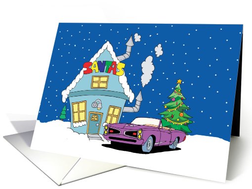 Santa's Muscle Car Christmas card (242266)
