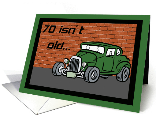 Hot Rod 70th Birthday card (363957)