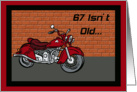 Motorcycle 67th Birthday Card