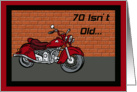 Motorcycle 70th Birthday Card