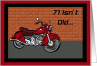 Motorcycle 71st Birthday Card