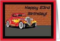Hot Rodders 23rd Birthday Card