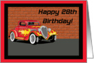 Hot Rodders 28th Birthday Card