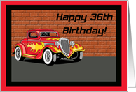Hot Rodders 36th Birthday Card