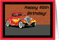 Hot Rodders 45th Birthday Card