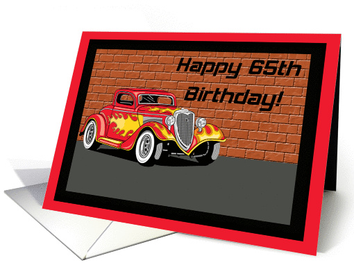 Hot Rodders 65th Birthday card (366777)