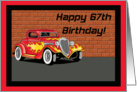 Hot Rodders 67th Birthday Card