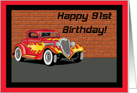 Hot Rodders 91st Birthday Card