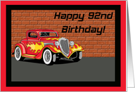 Hot Rodders 92nd Birthday Card