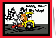 Drag Racing 100th Birthday Card
