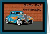 Hot Rod 2nd Anniversary Card