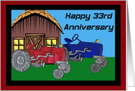 Vintage Tractors 33rd Anniversary Card