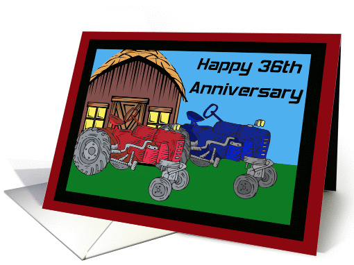 Vintage Tractors 36th Anniversary card (368716)