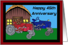 Vintage Tractors 45th Anniversary Card