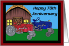 Vintage Tractors 70th Anniversary Card