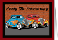 Hot Rods 10th Anniversary Card