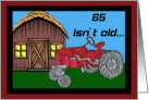 Tractor 65th Birthday Card