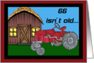 Tractor 66th Birthday Card