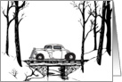 Over The River Hot Rod Holiday Card
