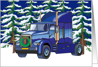 Tractor Trailer Holiday Card