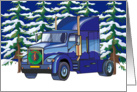 Tractor Trailer Holiday Card