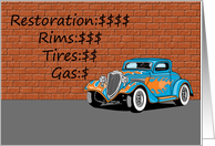 Finishing Hot Rod Resto Project Congratulations Card